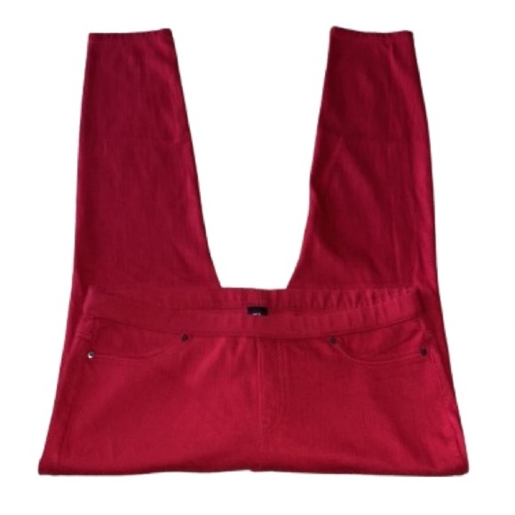HUE red cotton spandex blend pants size XL - Picture 2 of 5